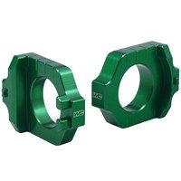AXLE BLOCK KIT ELITE KAWASAKI/SUZUKI KX125 03-05, KX250 03-07, KX250F 04-25, KX450F 06-25, RMZ 250/450 04-25 GREEN